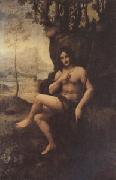 Leonardo  Da Vinci Bacchus (mk05) oil on canvas